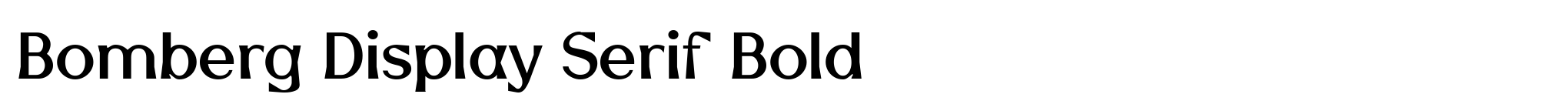 Bomberg Display Serif Bold image